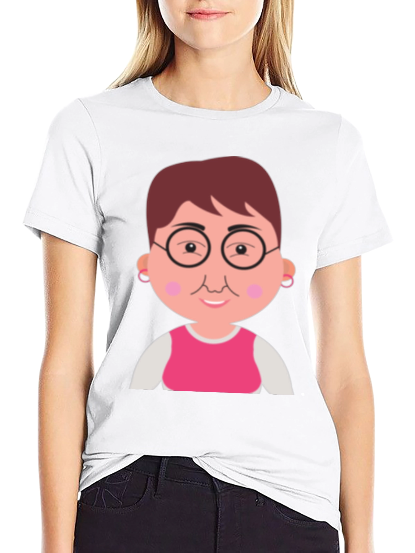 Funny Grandma Cartoon Graphic T-Shirt