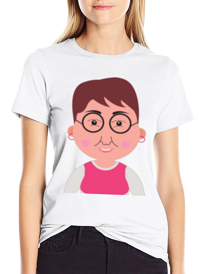 Funny Grandma Cartoon Graphic T-Shirt