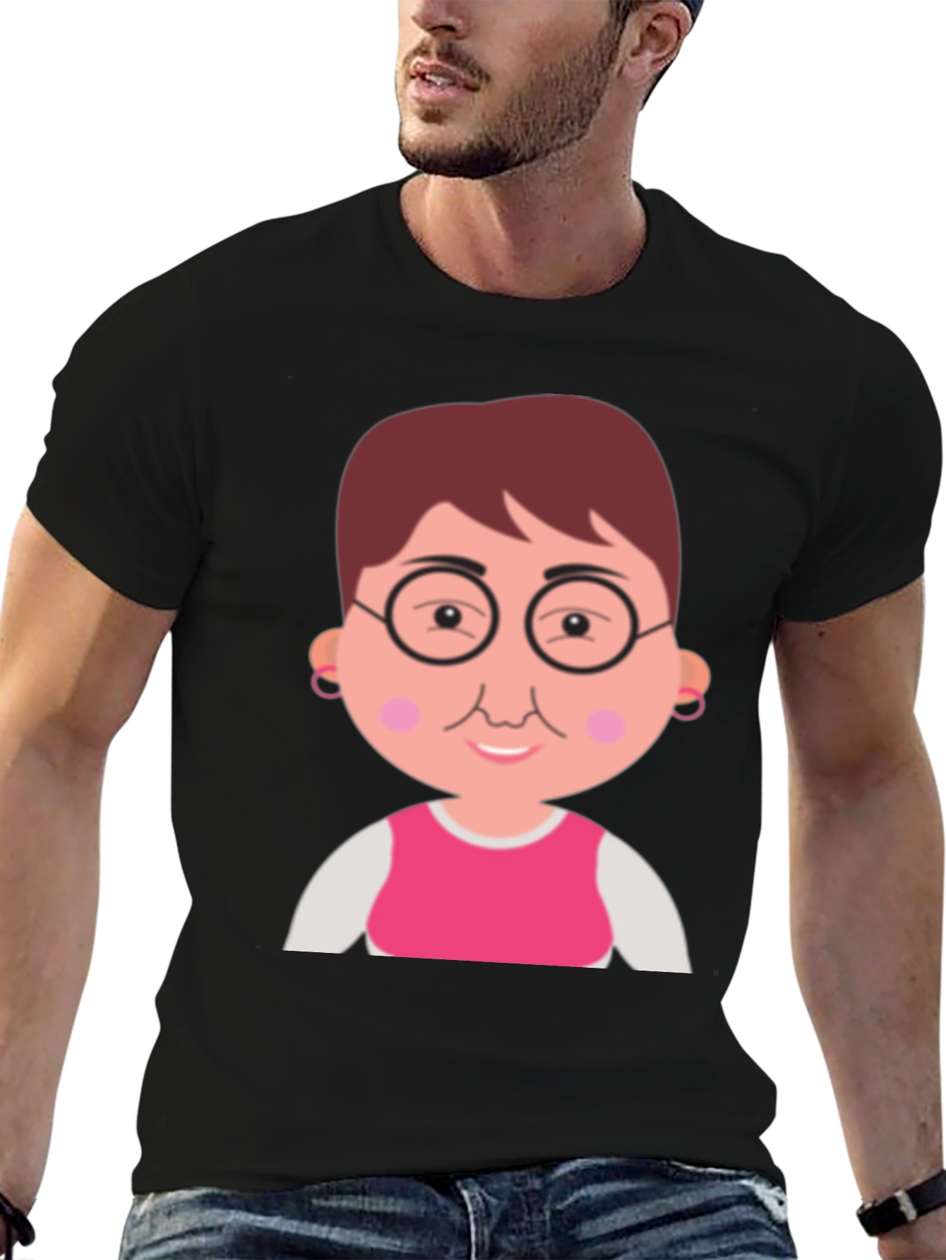 Funny Grandma Cartoon Graphic T-Shirt