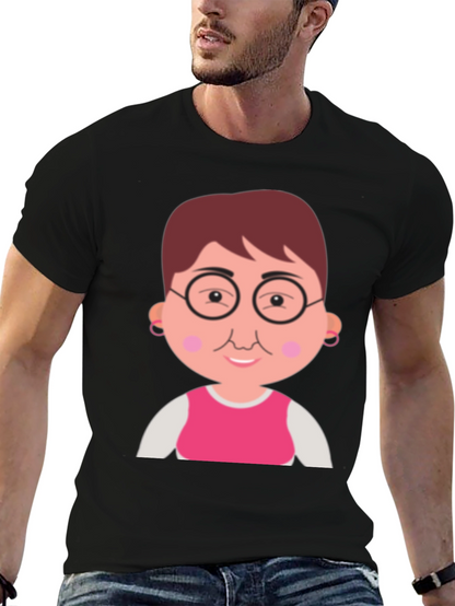 Funny Grandma Cartoon Graphic T-Shirt