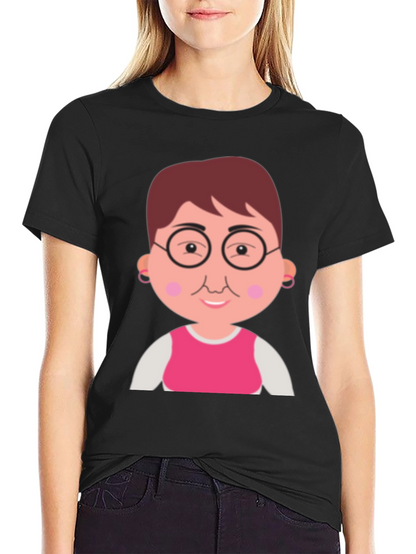 Funny Grandma Cartoon Graphic T-Shirt