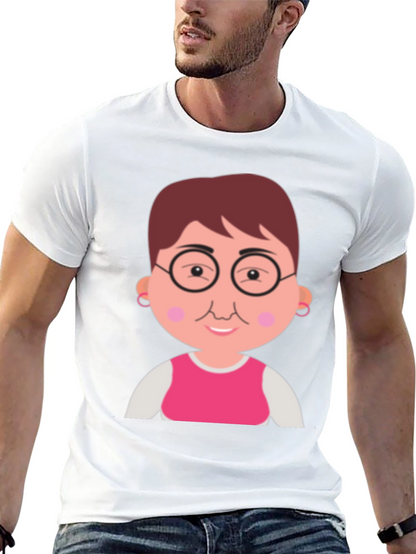 Funny Grandma Cartoon Graphic T-Shirt