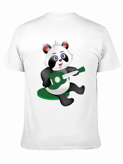 Panda Guitarist Graphic Tee - Black