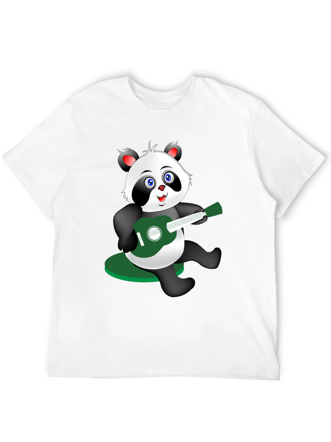 Panda Guitarist Graphic Tee - Black