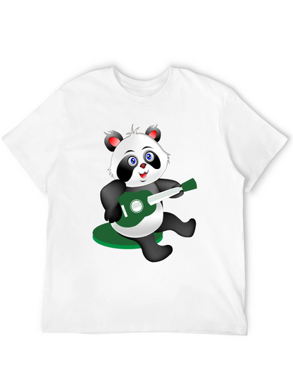 Panda Guitarist Graphic Tee - Black
