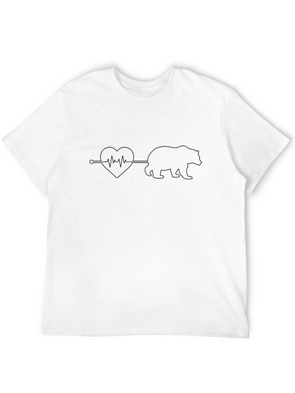 Heartbeat Bear Black T-Shirt