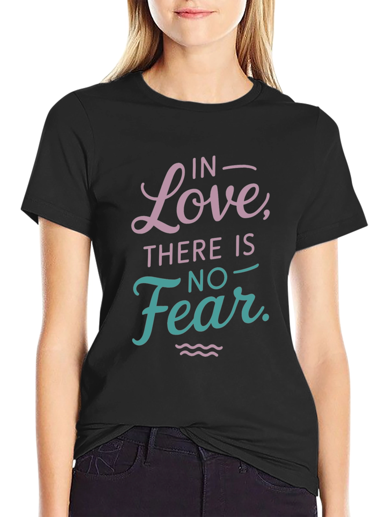 Love Over Fear Graphic Tee - Black Casual Shirt