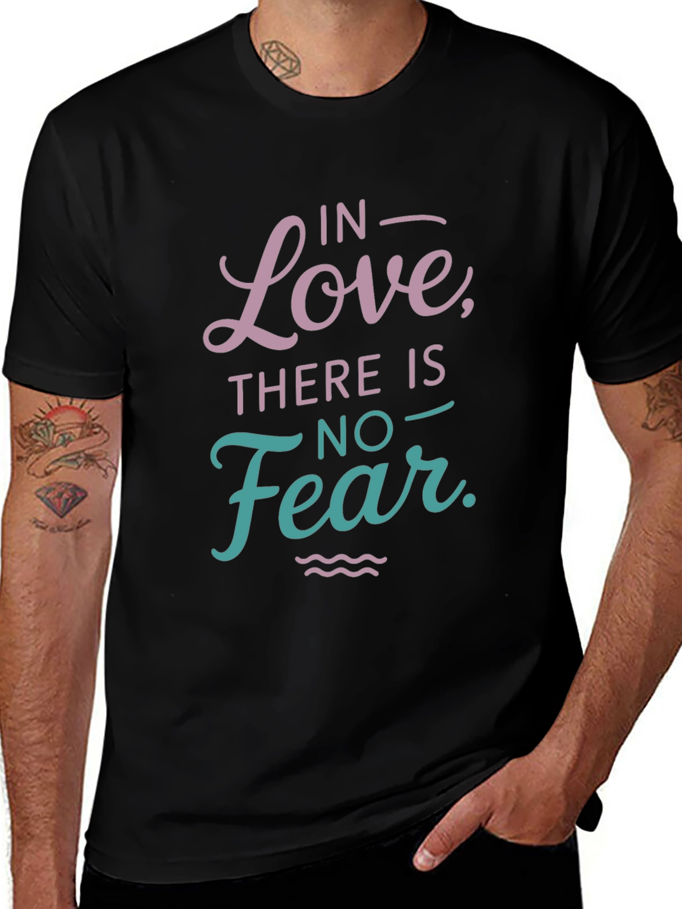 Love Over Fear Graphic Tee - Black Casual Shirt