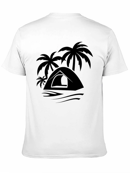 Palm Tent Black Tee - Adventure Ready!