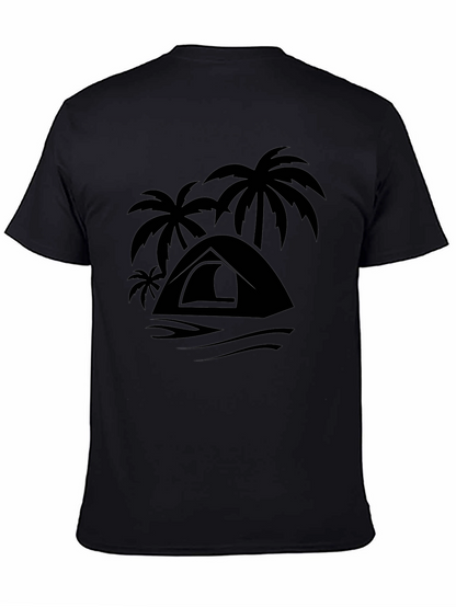 Palm Tent Black Tee - Adventure Ready!