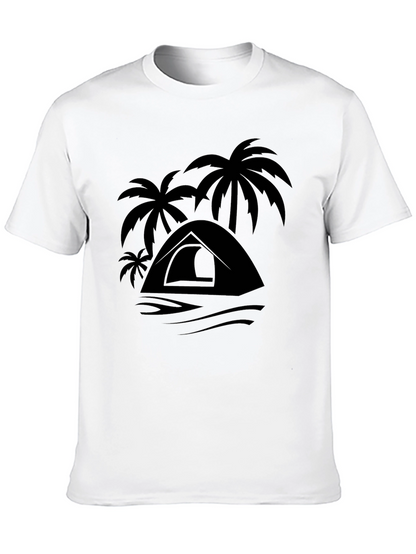 Palm Tent Black Tee - Adventure Ready!
