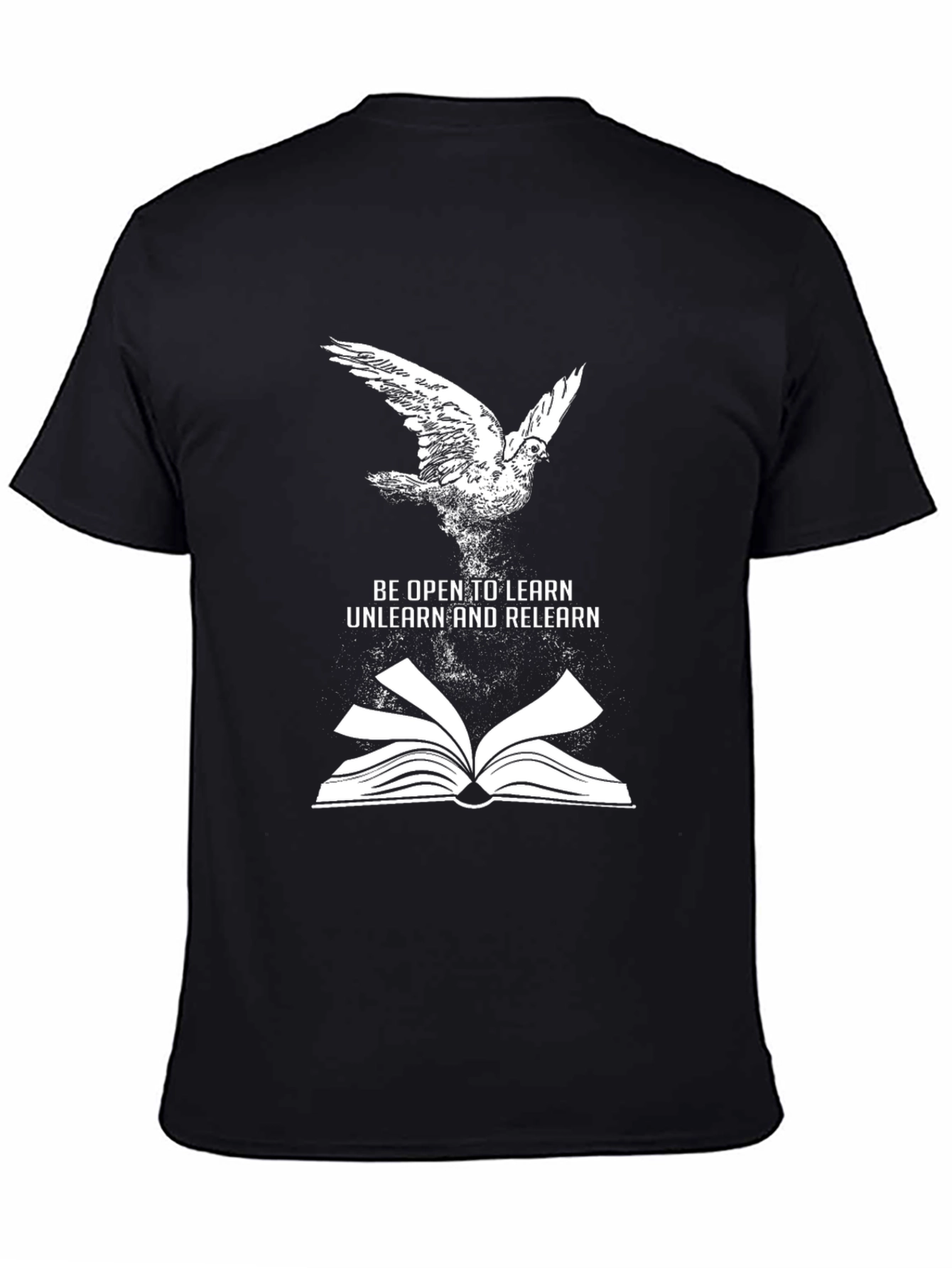 Open Mind T-Shirt: Bird Book and Learning Graphic Tee