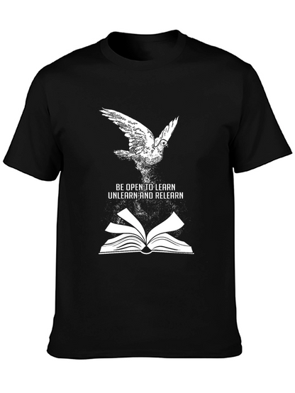 Open Mind T-Shirt: Bird Book and Learning Graphic Tee