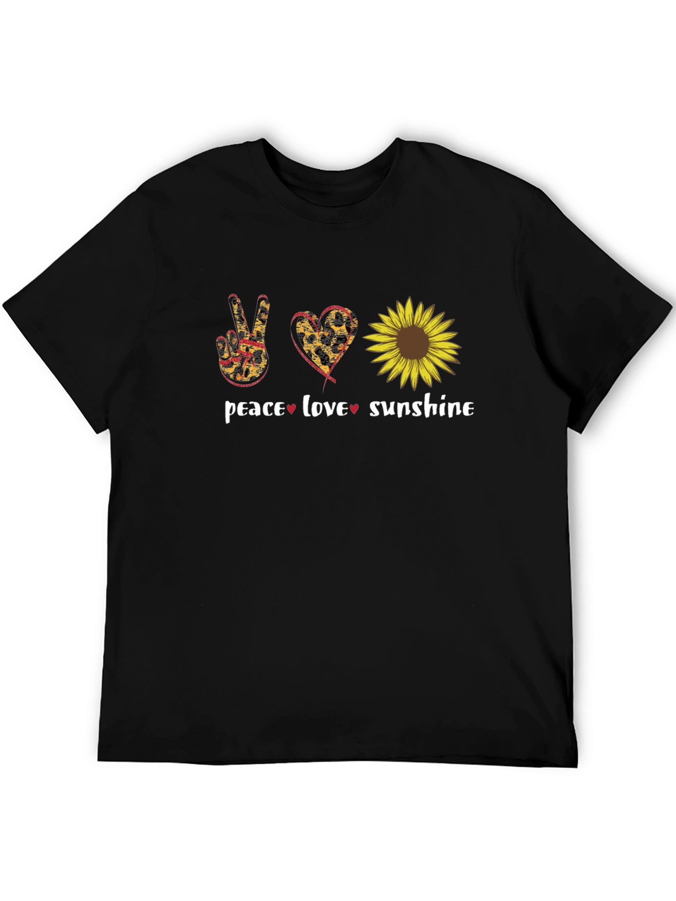 Peace Love Sunflower Graphic T-Shirt