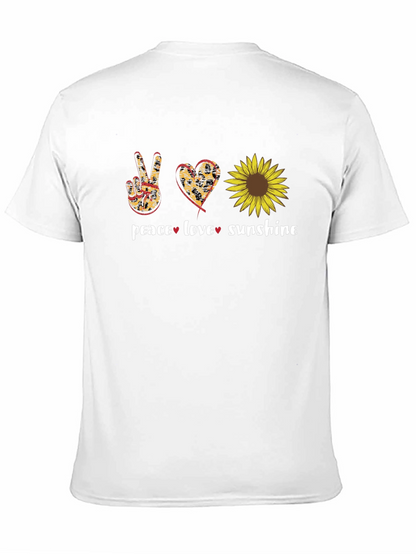 Peace Love Sunflower Graphic T-Shirt