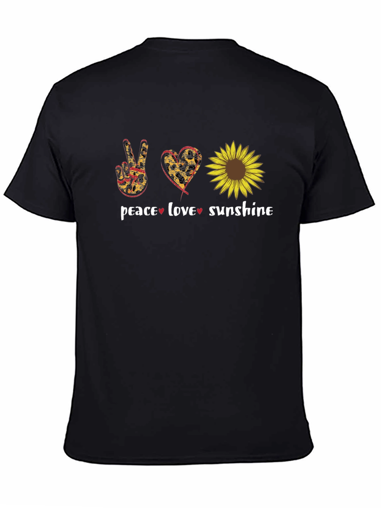 Peace Love Sunflower Graphic T-Shirt