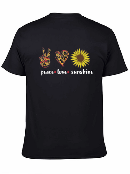Peace Love Sunflower Graphic T-Shirt