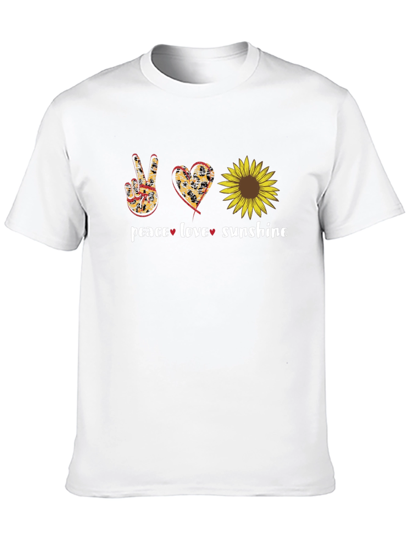 Peace Love Sunflower Graphic T-Shirt