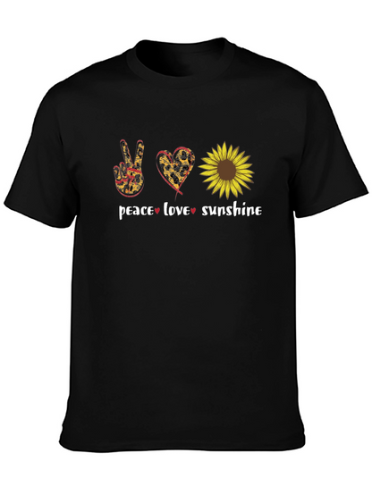Peace Love Sunflower Graphic T-Shirt