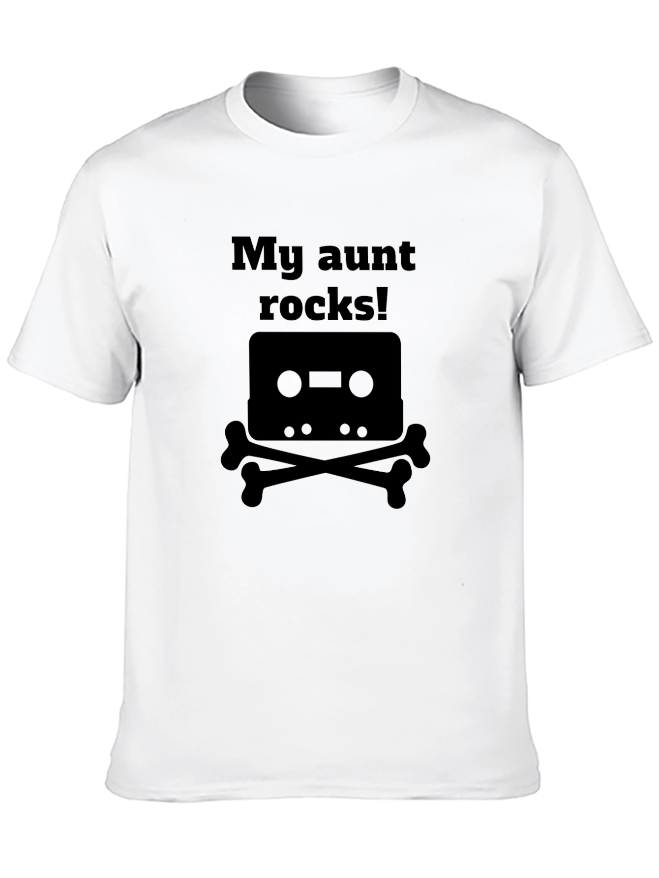 My Aunt Rocks! Cassette & Crossbones Graphic T-Shirt