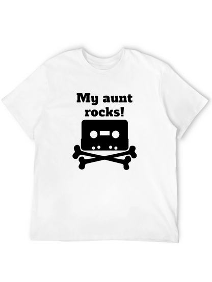 My Aunt Rocks! Cassette & Crossbones Graphic T-Shirt