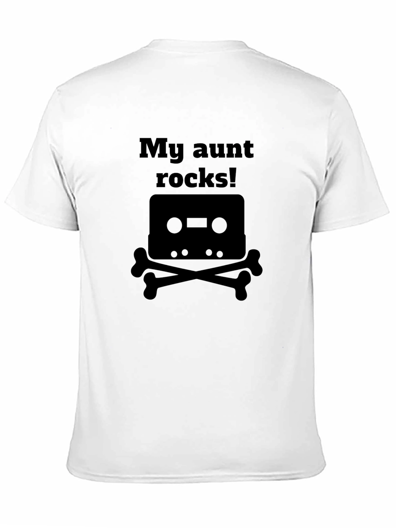 My Aunt Rocks! Cassette & Crossbones Graphic T-Shirt
