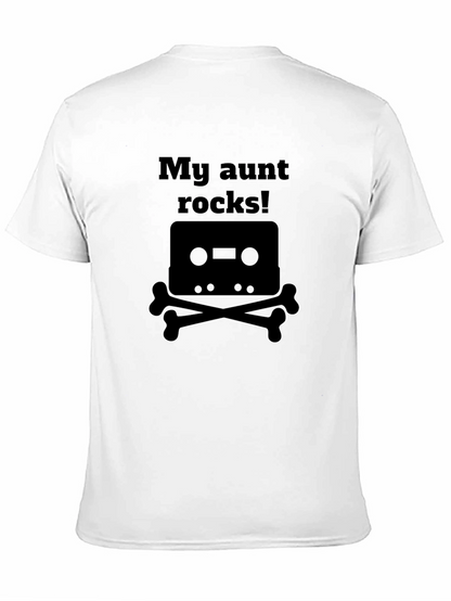 My Aunt Rocks! Cassette & Crossbones Graphic T-Shirt