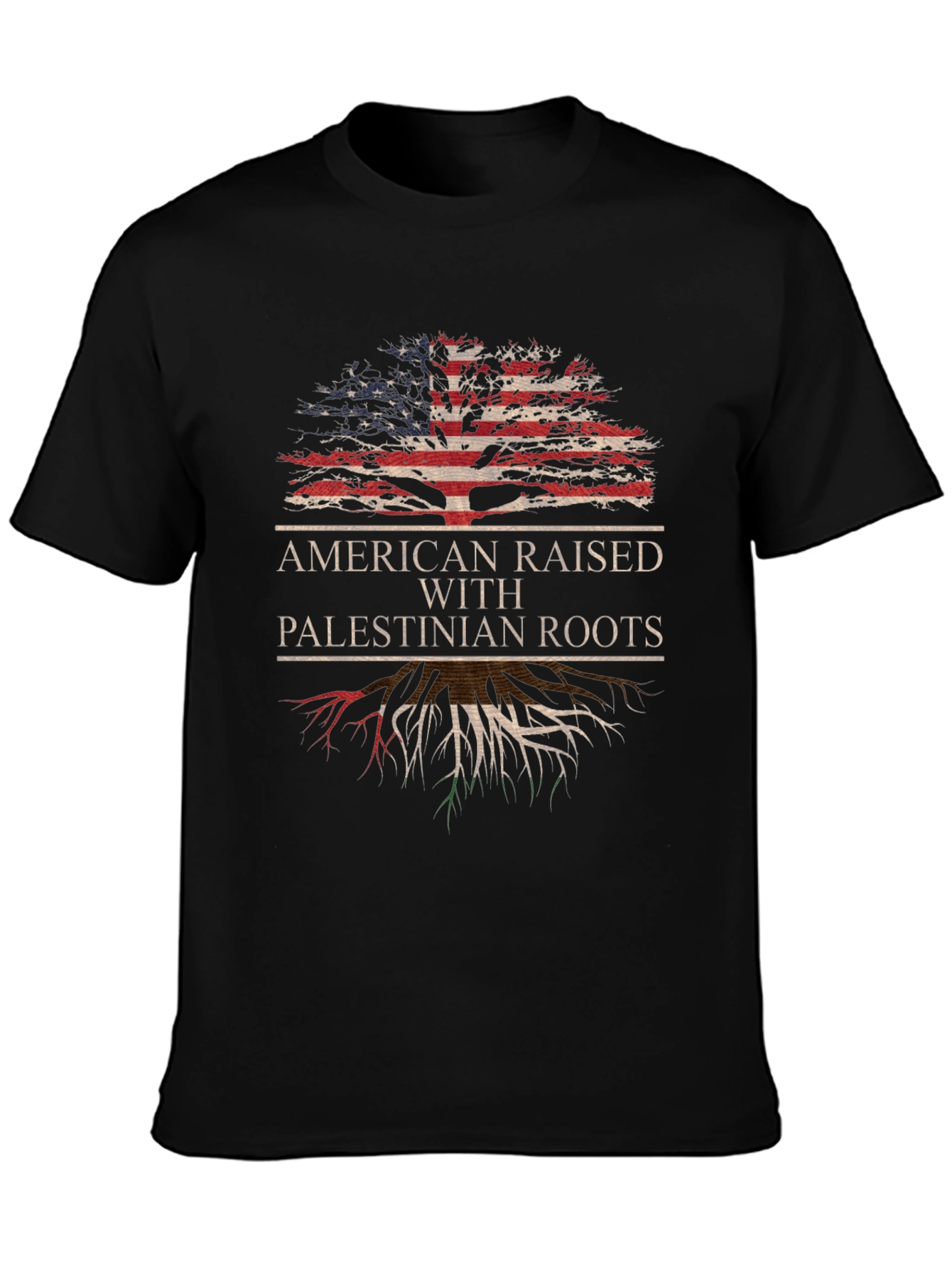 American Raised with Palestinian Roots T-Shirt