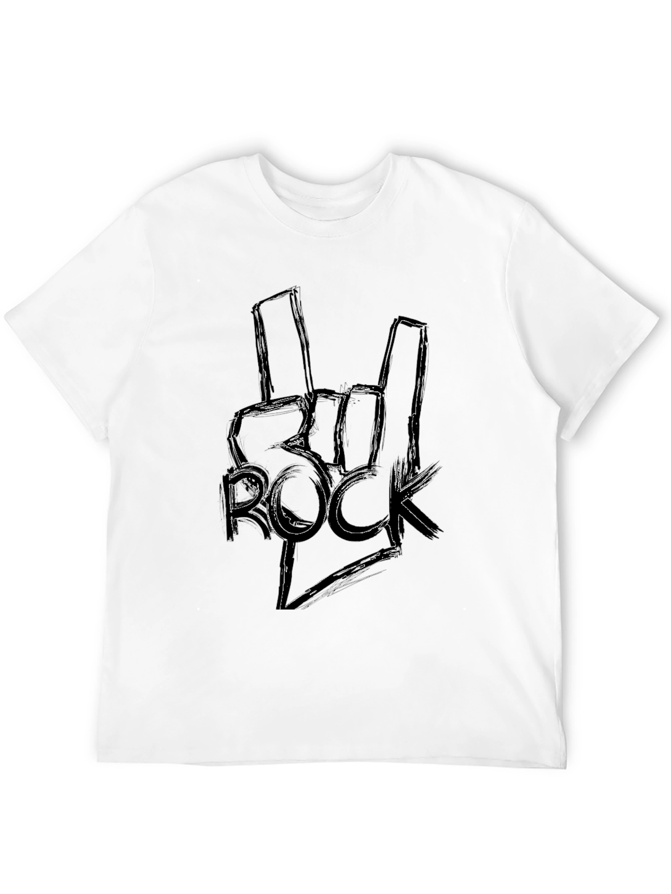 Rock On Graphic Tee - Black