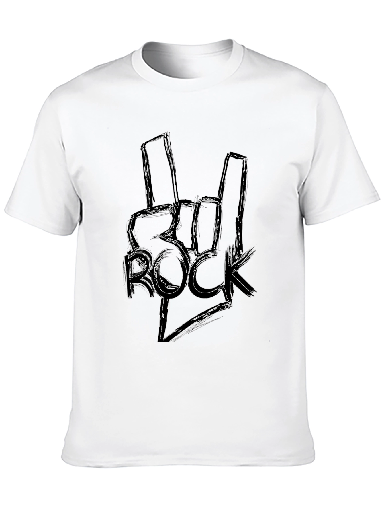 Rock On Graphic Tee - Black