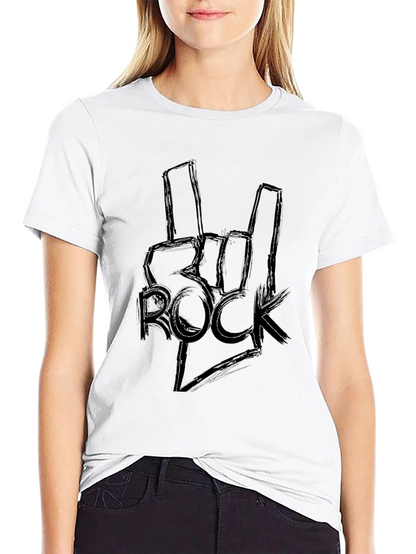 Rock On Graphic Tee - Black