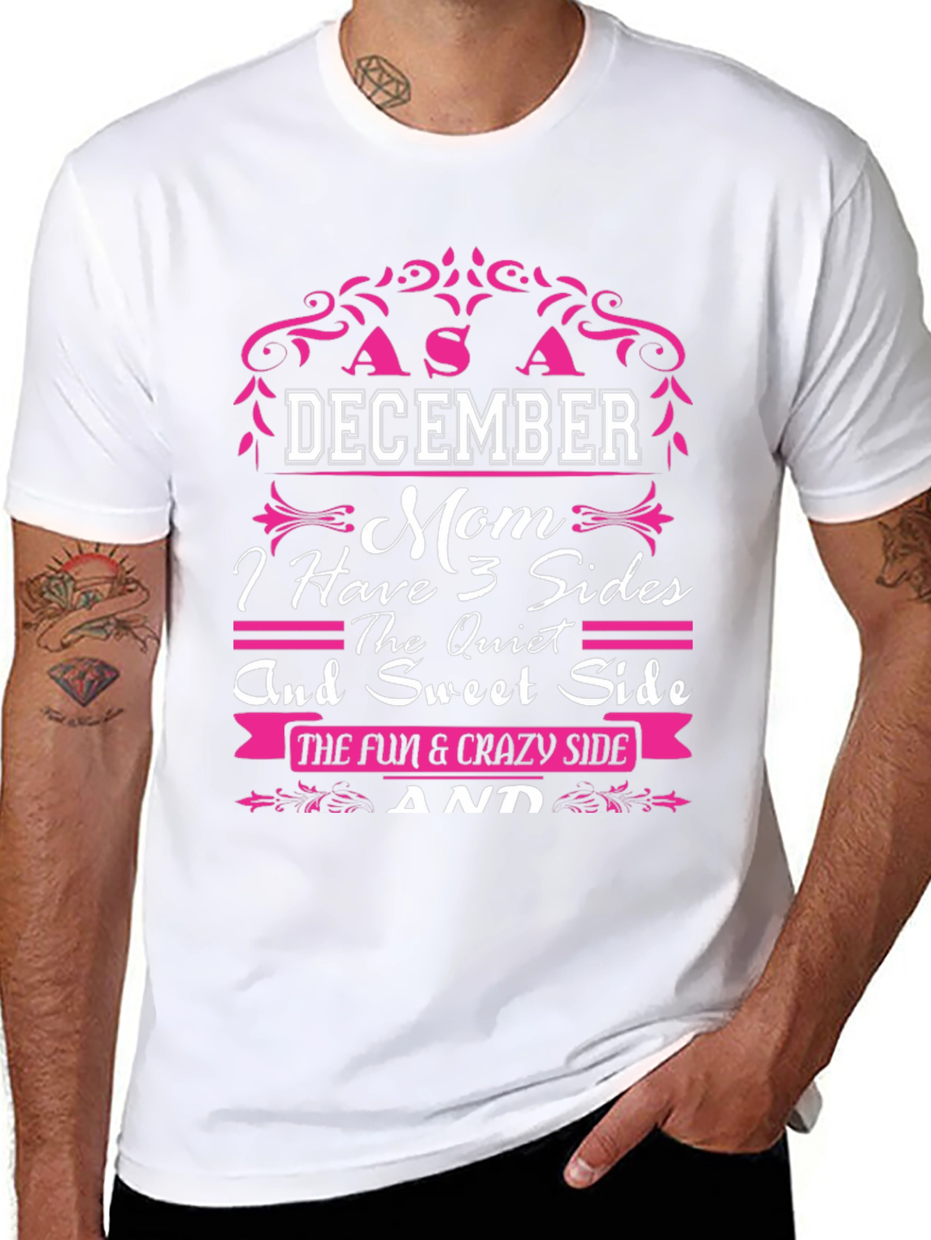 December Mom 3 Sides T-Shirt