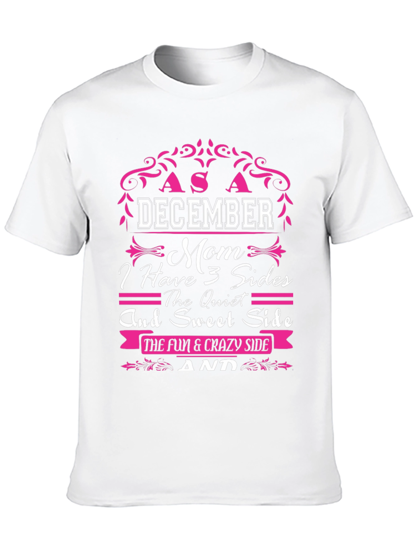 December Mom 3 Sides T-Shirt