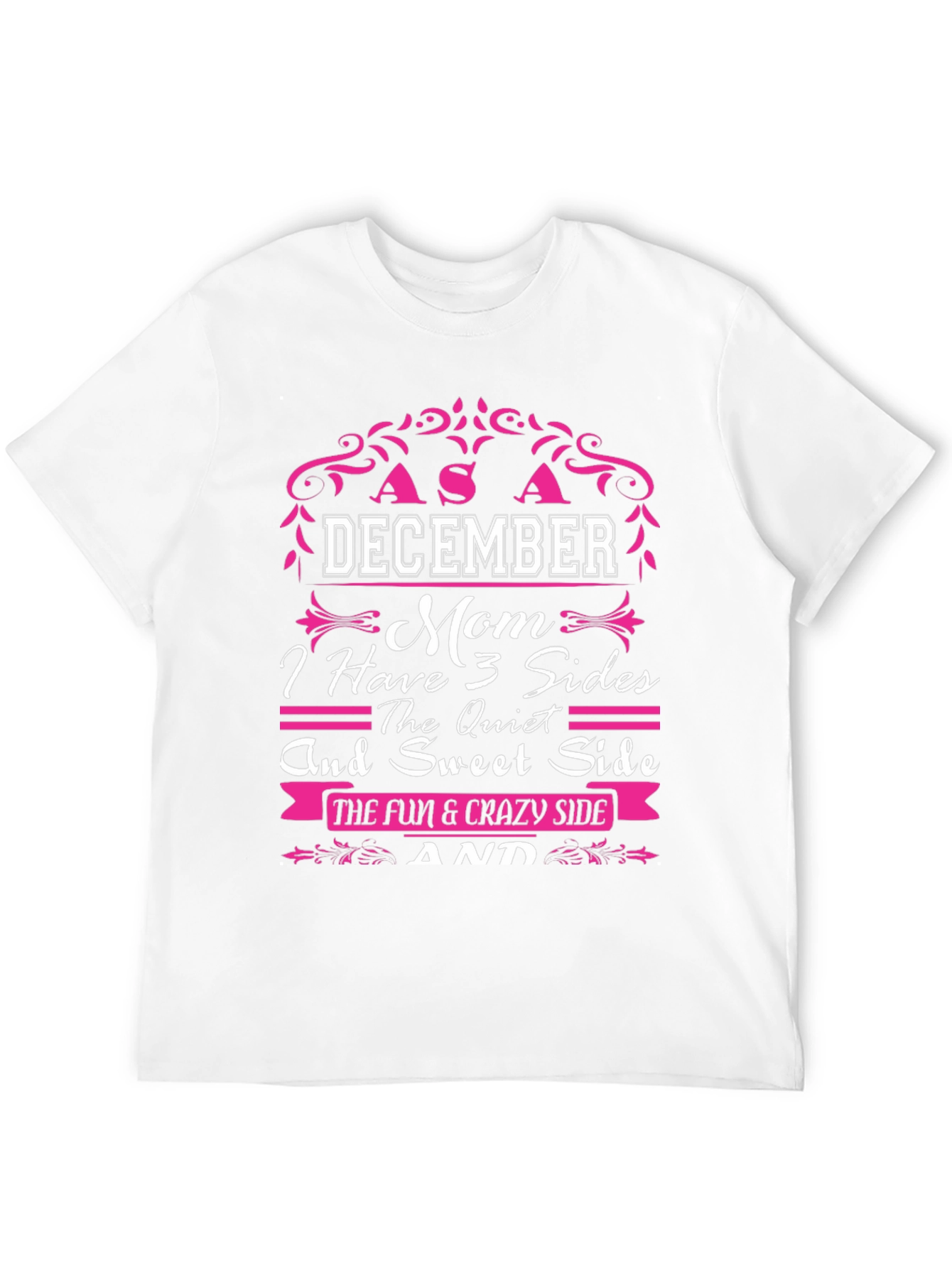 December Mom 3 Sides T-Shirt