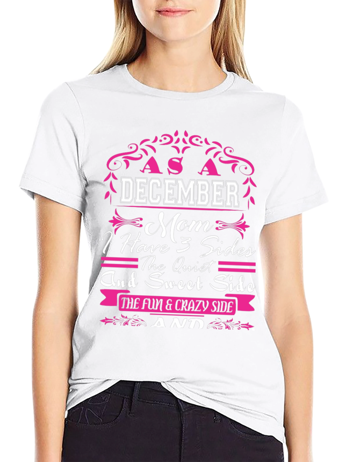 December Mom 3 Sides T-Shirt