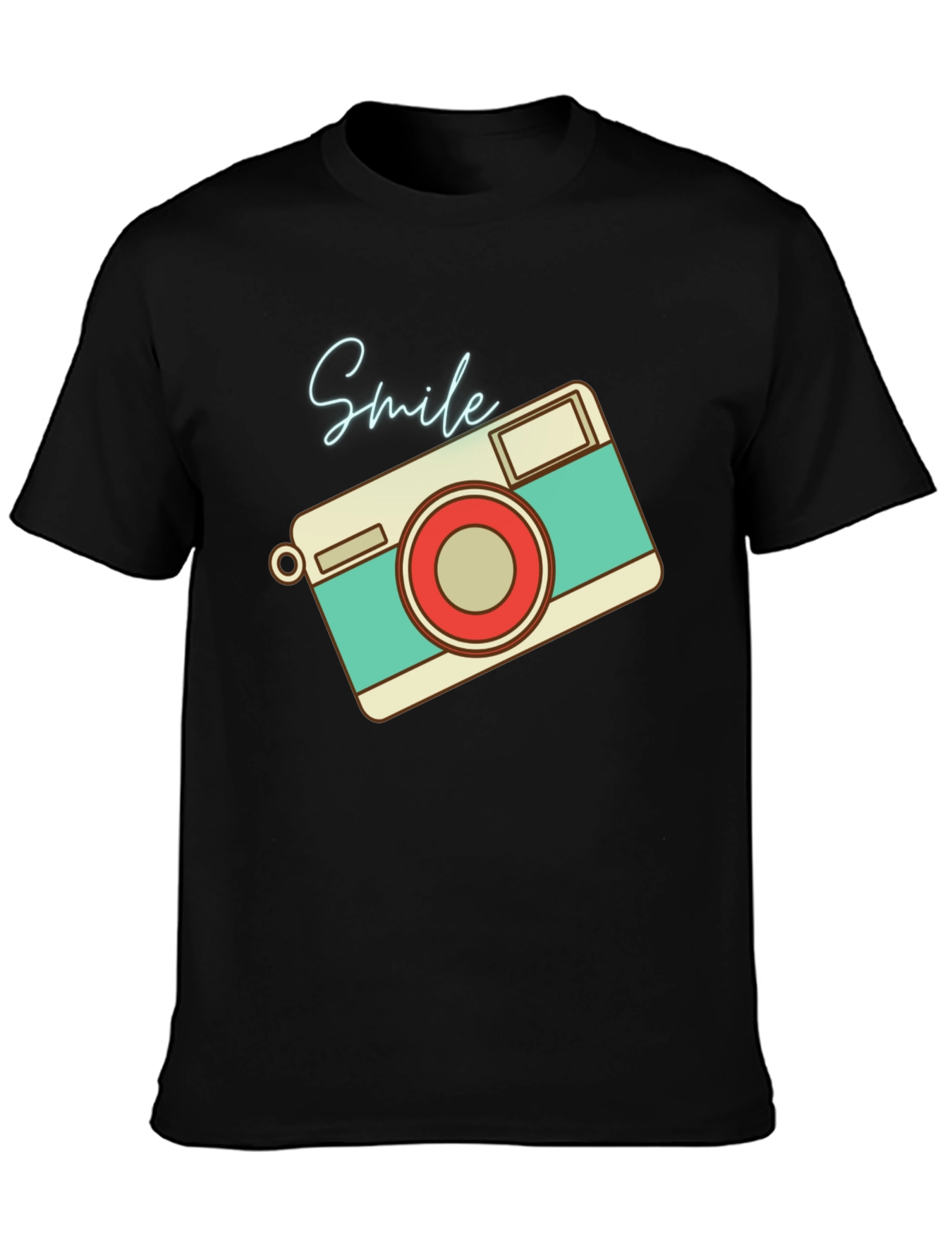 Retro Camera Smile Graphic T-Shirt - Unisex