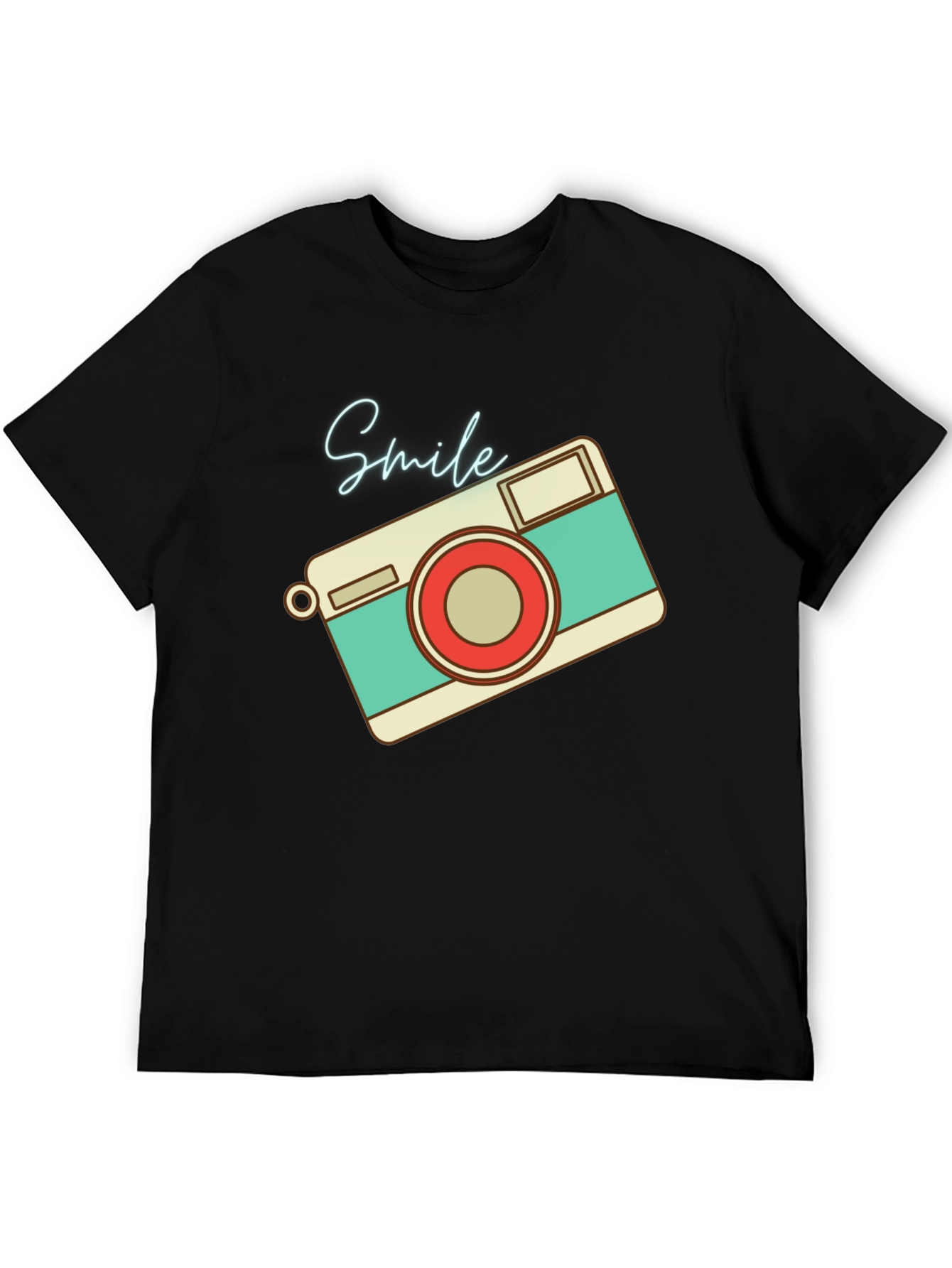 Retro Camera Smile Graphic T-Shirt - Unisex