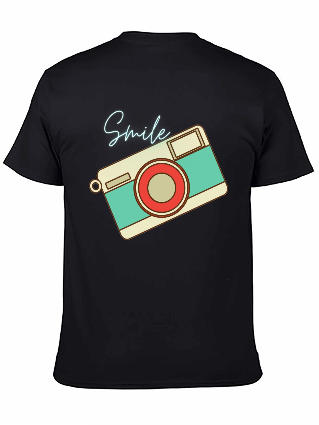 Retro Camera Smile Graphic T-Shirt - Unisex