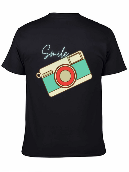Retro Camera Smile Graphic T-Shirt - Unisex