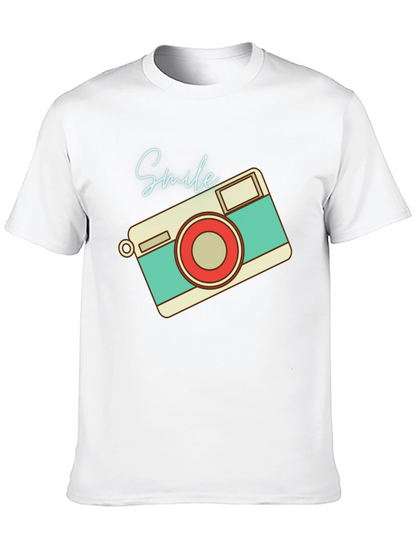 Retro Camera Smile Graphic T-Shirt - Unisex
