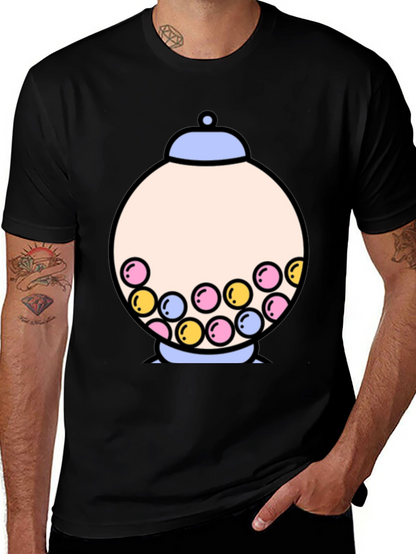 Gumball Machine Graphic Tee - Funky Black T-Shirt