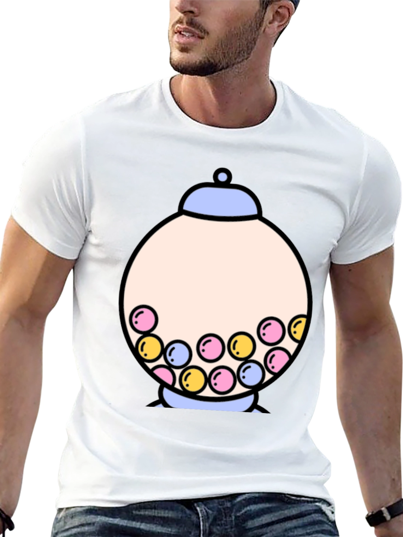 Gumball Machine Graphic Tee - Funky Black T-Shirt