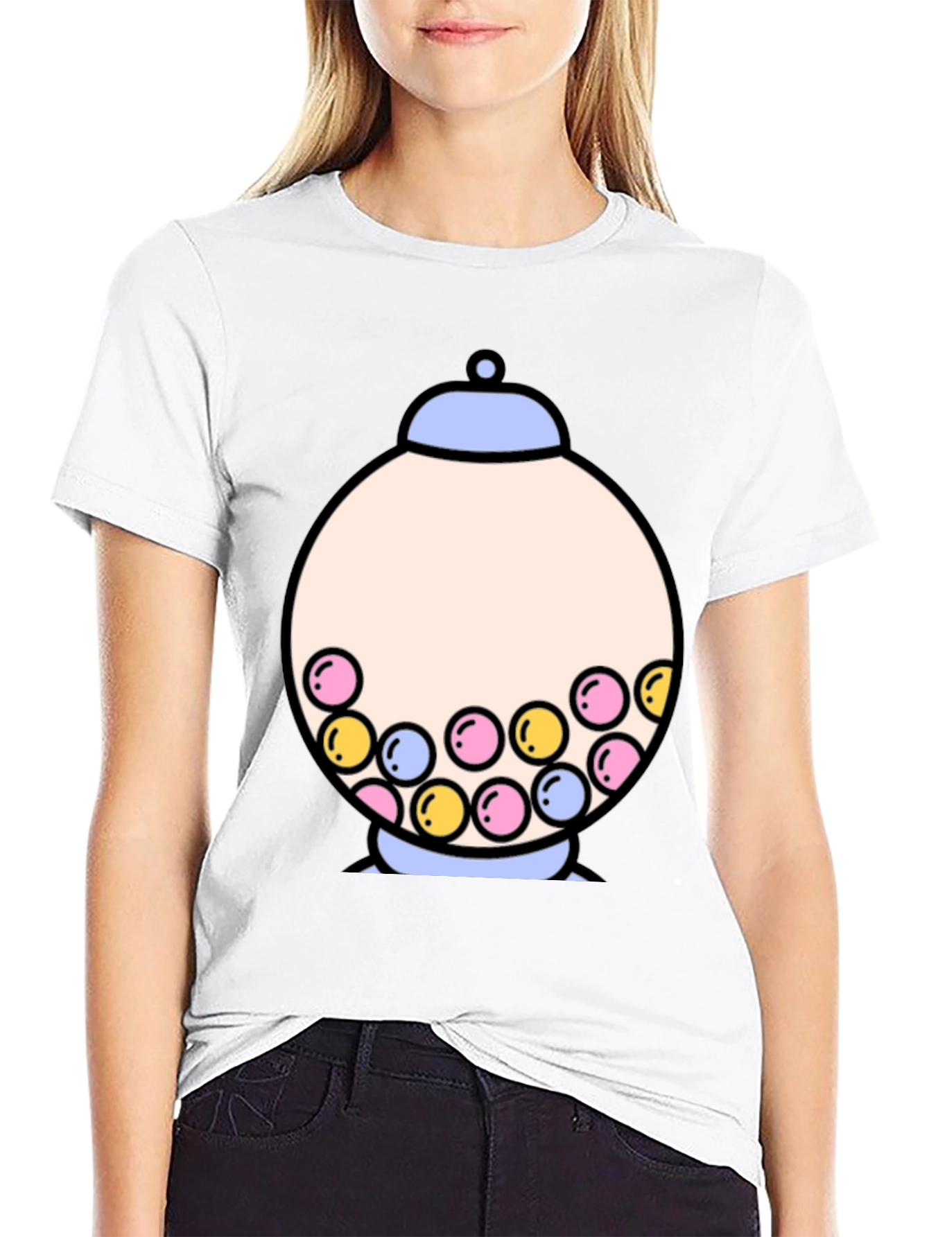 Gumball Machine Graphic Tee - Funky Black T-Shirt