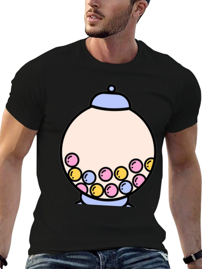 Gumball Machine Graphic Tee - Funky Black T-Shirt