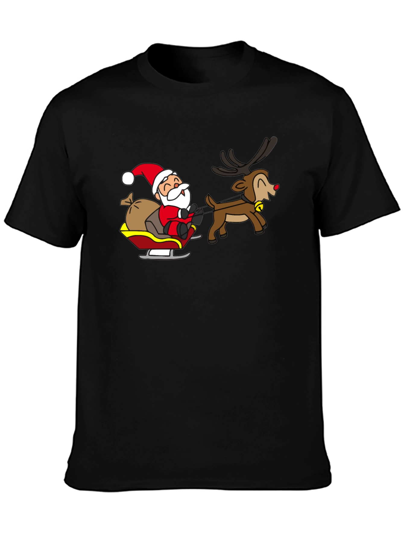 Santa and Reindeer Graphic T-Shirt