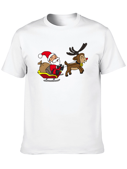 Santa and Reindeer Graphic T-Shirt