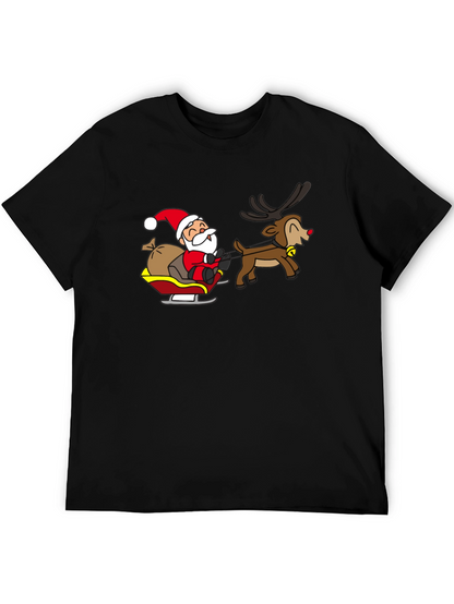 Santa and Reindeer Graphic T-Shirt