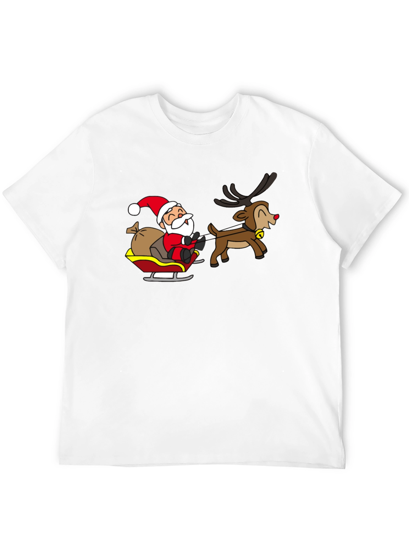 Santa and Reindeer Graphic T-Shirt