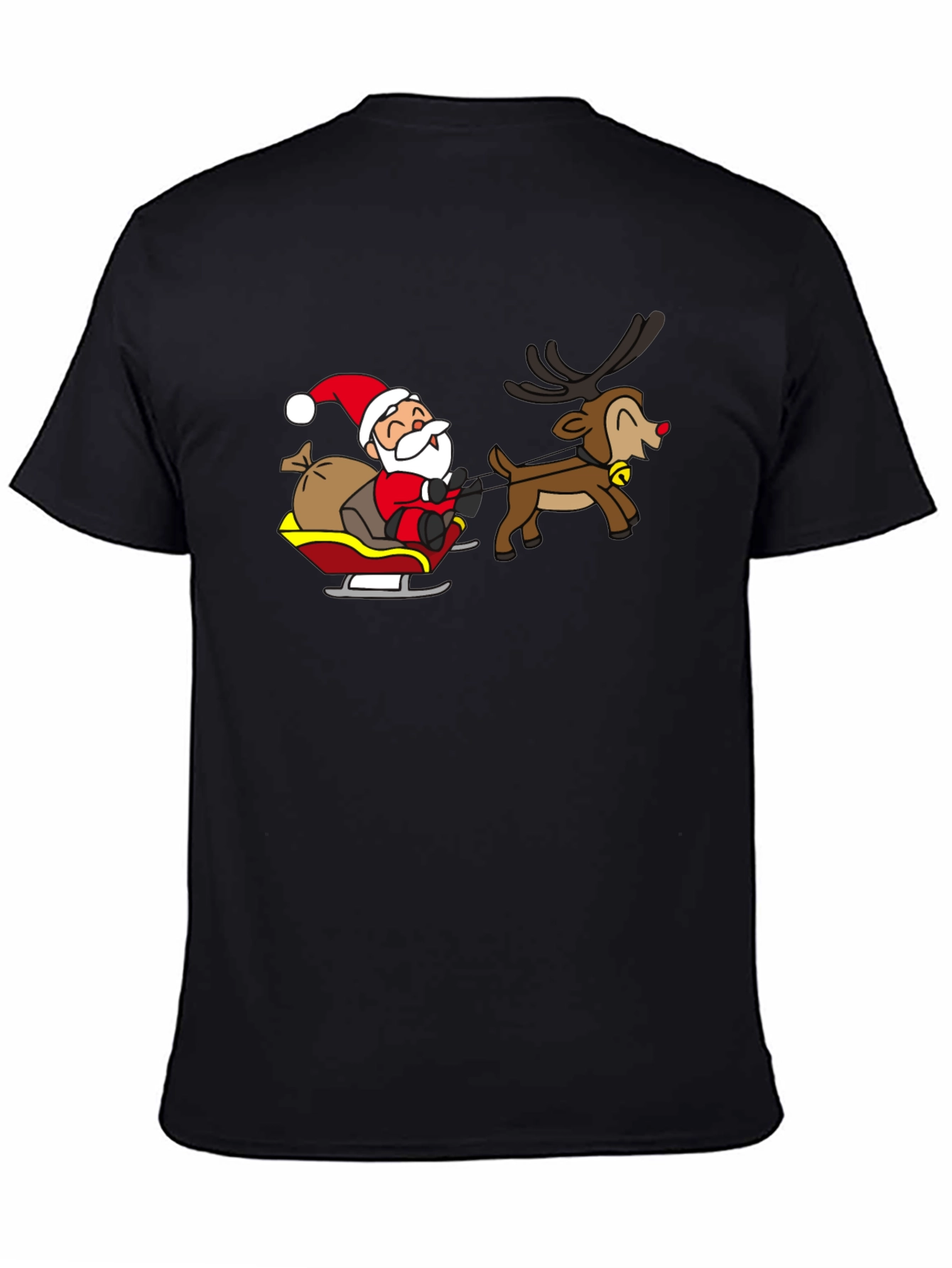 Santa and Reindeer Graphic T-Shirt
