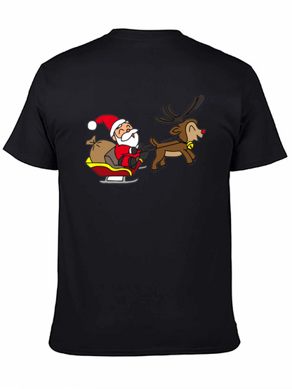 Santa and Reindeer Graphic T-Shirt